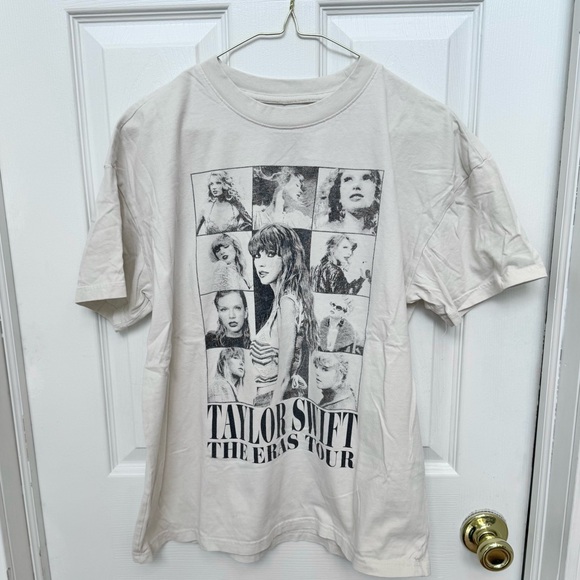 Taylor Swift Tops - TAYLOR SWIFT | THE ERAS TOUR CREAM T-SHIRT SMALL